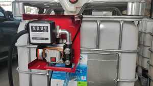 12V/24V/220V 550W Self Priming Electric Fuel Transfer Pump 60L/Min High Flow Quantitative Metering Diesel Kerosene Pump Car Mounted Automatic Fuel Dispenser with Full Accessories