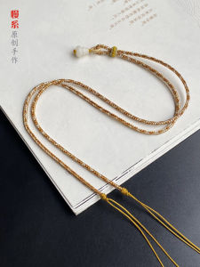 สร้อยคอโซ่ล็อคกระเป๋า DIY ที่ทำมือจากหยกฟอล์กซ์และหยกฮัตชิโมโตะ พร้อมลวดลายปลาฉลามทองสีสันสดใส