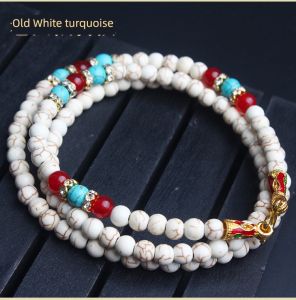 Thai Amulets Necklace Amulet Chain Artificial Artificial Blue White Turquoise Buddha Brand Lanyard Men and Women