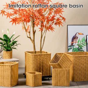 Handmade Woven Wicker Flower Pot Wicker Flower And Plant Basket Garden Storage Basket