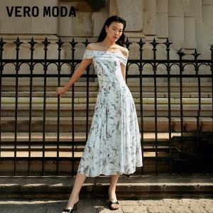 Vero Moda | Đầm A-Line In Hình Mực Mới Một Bờ Vai Xuân/Hè