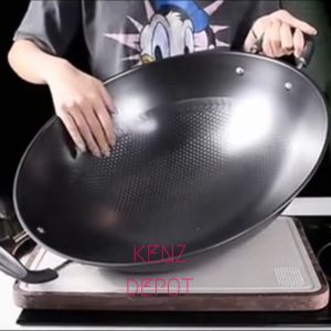Double Handle Non Stick Honey Comb Wok Frying Wok Kuali Bertangkai Honey Comb Wok Traditional