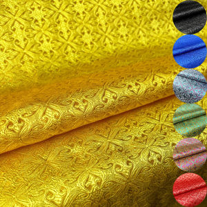 Brocade Jacquard Fabric Damask Flower Pattern DIY Sewing Cushion Cover Kimono Pillowcase Bags Cheongsam Clothing Mongolian Robe