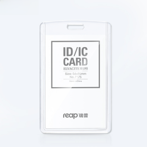 Acrylic Crystal Transparent Double-Sided ID Card Holder Hang Rope Lanyard Student School Card Tour Guide Card Employee Badge Bus Pass Badge Work Badge Doctor Nurse Name Tag Horizontal Version Anti-Magnetic Access Card