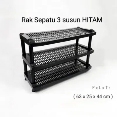 Rak Sepatu Susun 3 Plastik Termurah !!