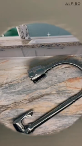 Kran Air Flexible Sink Alfiro 001 CH Keran Kran Air Fleksibel Angsa Sink Wastafel Tembok