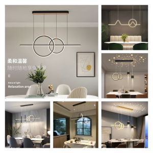 【YHLAMP】2021 New Minimalist style Postmodern Restaurant LED pendant light Designer Projection Star Moon Table Bar Desk Living Room Bedroom Chandelier Ceiling Lights