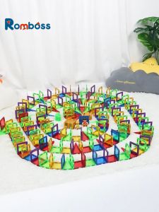 Romboss Magnetic Tiles 40-105PCS Big Size Magnetic Building Blocks STEM Toys for Kids 3+ DIY Educational Toy