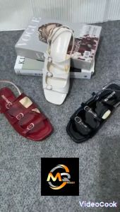 mqstars LEONY Sandal Flat Wanita Tali Gesper Fashoin Kekinian