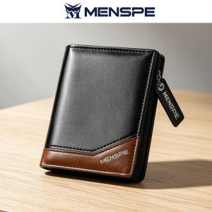 MENSPE Men Wallet Credit Card Case Safety Card Holder Anti-Theft PU Leather Wallet Card Holder Coin Wallet Document Organizer Card Case with Zipper for Men & Women