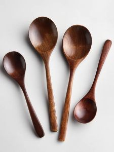 Thìa Gỗ Lớn Dùng Để Múc Súp Và Mì Thìa Gỗ Nguyên Khối Dùng Để Ăn Mì Thìa Gỗ Dùng Để Múc Cháo Dụng Cụ Nhà Bếp