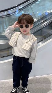 Quần dài quần denim phối chỉ nổi cho bé trai phong cách sành điệu 1 đến 7 tuổi BERNIE 0624Q37