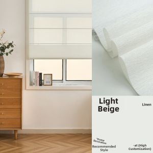 Custom Aesthetic Lightproof Window Curtain Folded Cream