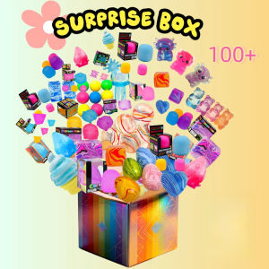 100+ Assorted Squishy Figures Blind Box Slow Rising Soft Squeeze Fidget Toys Moai Head Panda Rabbit Stress Relief Surprise Toy