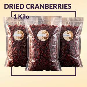 Premium Dried Cranberries 1KG 1000g Vacuum Sealed Natural Dried Fruit Snack Trail Mix Baking