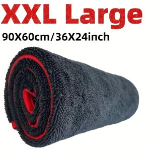 LARGE SIZE Ultra Absorbent Microfiber Car Towel - Thickened Drying Towel with Twist Ring Design for Auto Cleaning