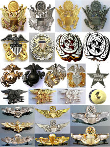 Military Aviation Qualification Insignia Metal Badge Rank Emblem Chest Patch Shoulder Strap Hat Badge Collectors Item