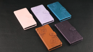 Phone case For Oppo a3x 5G Flip PU Leather Wallet Solid color Casing plant flower Embossed Bling Stand Cover