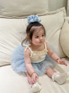 Lightweight Summer Baby Girls Outfit Sleeveless Tank Top and Skirt Shorts Set