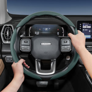 Suitable for Gwm Haval Breathable Hole Leather Steering Wheel Cover Segmented Quick Release Design Non-Slip and Durable H9 2025 M6 Plus Dargo Jolion F7 H3 H5 H6 Gt H7 H9 Dht-Phev H-Dog Lhery Fierce Dragon Max Xy