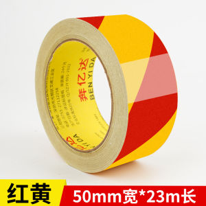 Reflective Floor Tape Black Yellow Zebra Line Warning Isolation Ground Marking Line 5S Positioning Tape Area Division Pet Tape Dust-Free Warning Tape 50y