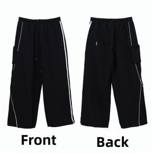 CBXLAB | Black Asymmetric Streetwear Jogger Pants