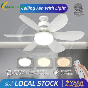 52CM 46CM 40W Ceiling Fan With Light Bulb 3 Color Ceiling Bulb Light With Control For Bedroom
