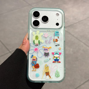 SENBO | New Creative Luxury Protective Full Cover Shockproof Transparent Silicone Green Clownfish iPhone Case