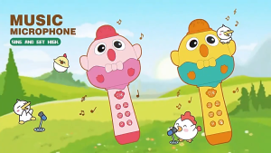 Mainan Mikrofon Edukasi Anak Mic Wireless Bluetooth Karaoke Bayi Musik Kualitas Baik