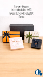 MillionParcel Ribbon Gift Box | Premium Lid & Base Box | Luxury Gift Packaging for Christmas Birthday & Valentine