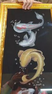 กรอบรูป รวย ภาพรวย รวยมงคล ขนาด 33x76 ซม. ภาพเสริมฮวงจุ้ย อุดมสมบูรณ์ รุ่งเรือง ร่ำรวย ของขวัญ ของที่ระลึก จัดฮวงจุ้ย แต่งบ้านฮวงจุ้ย