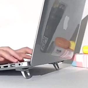 2PCS Portable Self-Adhesive Mini Laptop Stand Invisible Computer Keyboard Stand for Desk Laptop Feet