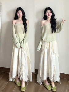 XUECAIQI | Off-Shoulder One-Piece Set Feminine Spring Style