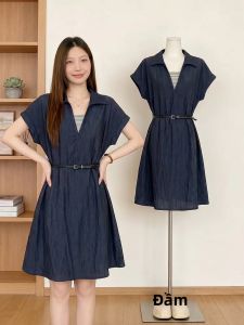 AIYITI | Sleeveless Waist Slimming Jean Blue Dress for Plus Size Women
