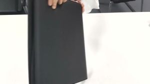 Business Portfolio Padfolio Folder Professional Multifunctional Document Case Organizer A4 PU Leather Zippered File Folders