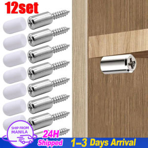 12/20Set Cross Self-tapping Screw with Rubber Sleeve Laminate Support Homemade Wardrobe Cabinet Glass Hard Nonslip Partition Nail