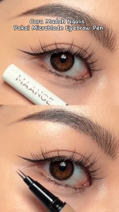 Liquid Eyebrow 2 Points Ultrafine Tahan Air Dan Tahan Keringat Long Lasting Multi-use Lower Eyelashes/Eyeliner Professional Eye Make Up