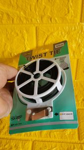 50m PVC Black Plastic Twist Tie Wire Spool Roll with Cutter for Garden Yard Plant - 1 Roll