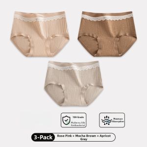 Comfortable Breathable Warm Flannel Invisible Silk Womens Underwear