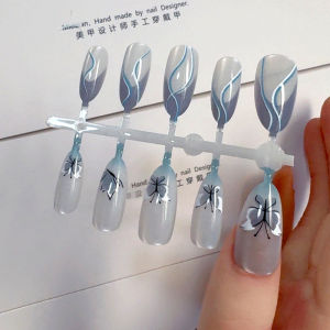 Handmade Nail Tips Wearable False Nails Stick on Nail Tips Manicure Patches 30 Pieces/10 Pieces Finished Products Nail Art