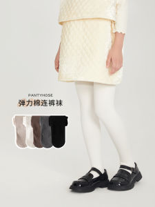 Girls Pantyhose Spring Autumn Thin Footed Tights Fall Outdoor White mid Large Toddler Girls Base Layer Pants Korean Style