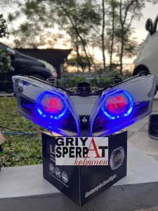 REFLEKTOR LAMPU DEPAN LED BLADE NEW FI BILED MINI LED