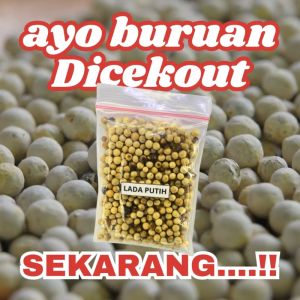 100gr Lada Putih Bulat Utuh Butir Pilihan Bagus Lada Merica Murni Asli Rempah Bumbu Dapur JSR