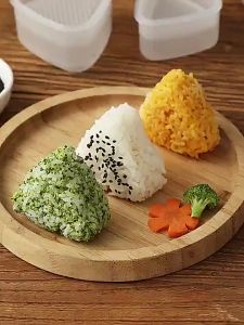 Cetakan Onigiri Anti Lengket  Transparant 8 IN 1/ Cetakan Nasi Bento Sushi Motif Kartun  Bening