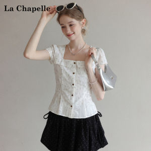 La Chapelle | Elegant Slimming Design Short Sleeve Blouse