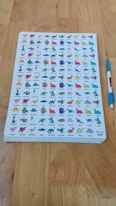 Sticker khen chữ Tiếng anh HÌNH KHỦNG LONG - Combo 40k 5 tờ A4 x 129 sticker