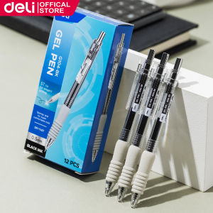Deli Ballpen 0.5mm Quick-dry Click Business Gel Pen ST Pen Tip 1Pc/12Pcs EG104