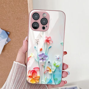 Ốp Điện Thoại Bằng Kính Cường Lực Có Vỏ Sò Màu Sắc Cho iPhone Thiết Kế Ngọc Trai Sang Trọng Chống Sốc Tương Thích Với Nhiều Mẫu Máy
