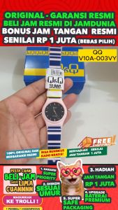 Jam Tangan Pink Wanita Original QnQ V10 A003VY Q&Q V10A-003VY Women DY - Pink - Resin - Jam dunia JD18