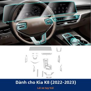 Kia K8 2022-2023 Nội Thất Ô Tô TPU Bảo Vệ Chống Trầy Xước Phim Bảo Vệ Tự Động Trong Suốt Chống Rách Miếng Dán Phụ Kiện